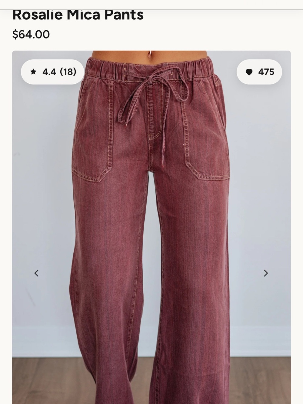 Rosalie Wide-Leg Jeans in Wine